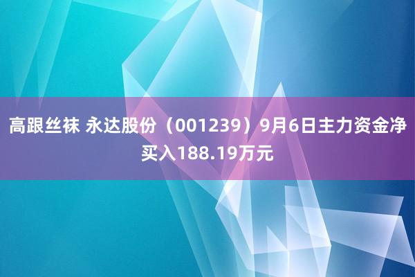 高跟丝袜 永达股份（001239）9月6日主力资金净买入188.19万元