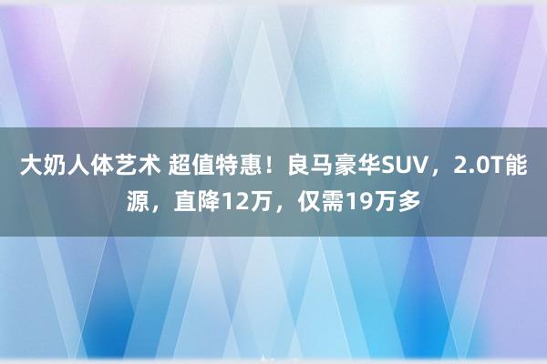 大奶人体艺术 超值特惠！良马豪华SUV，2.0T能源，直降12万，仅需19万多