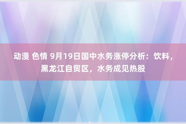 动漫 色情 9月19日国中水务涨停分析：饮料，黑龙江自贸区，水务成见热股