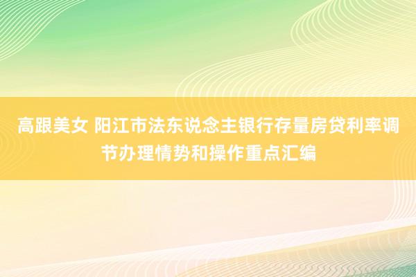 高跟美女 阳江市法东说念主银行存量房贷利率调节办理情势和操作重点汇编