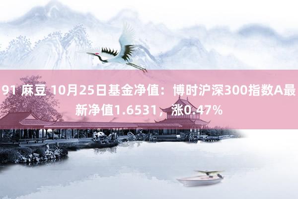 91 麻豆 10月25日基金净值：博时沪深300指数A最新净值1.6531，涨0.47%