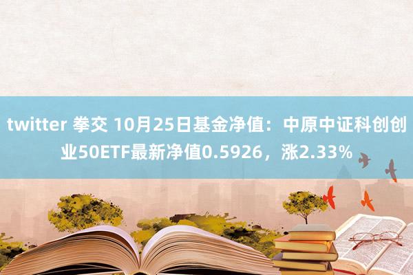 twitter 拳交 10月25日基金净值：中原中证科创创业50ETF最新净值0.5926，涨2.33%