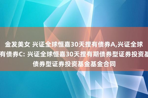 金发美女 兴证全球恒嘉30天捏有债券A，兴证全球恒嘉30天捏有债券C: 兴证全球恒嘉30天捏有期债券型证券投资基金基金合同