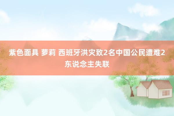 紫色面具 萝莉 西班牙洪灾致2名中国公民遭难2东说念主失联