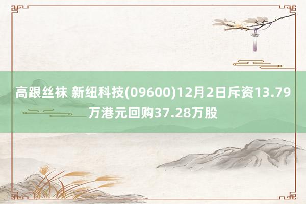 高跟丝袜 新纽科技(09600)12月2日斥资13.79万港元回购37.28万股