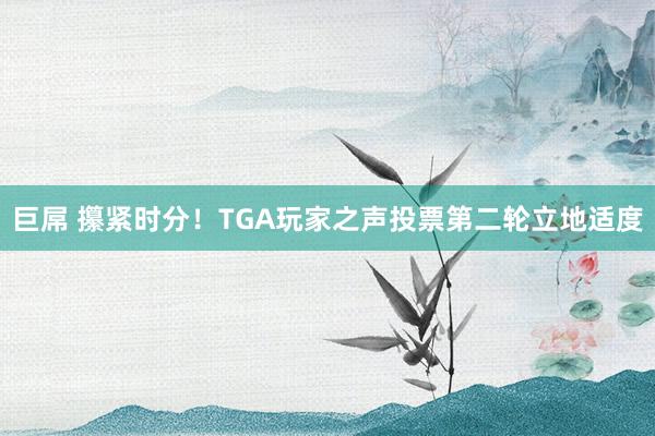 巨屌 攥紧时分！TGA玩家之声投票第二轮立地适度