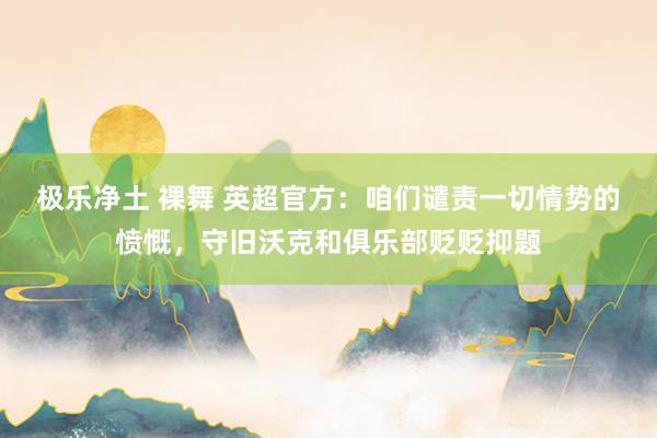 极乐净土 裸舞 英超官方：咱们谴责一切情势的愤慨，守旧沃克和俱乐部贬贬抑题