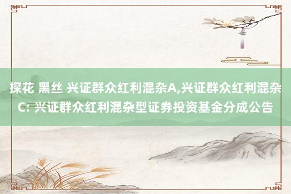 探花 黑丝 兴证群众红利混杂A，兴证群众红利混杂C: 兴证群众红利混杂型证券投资基金分成公告